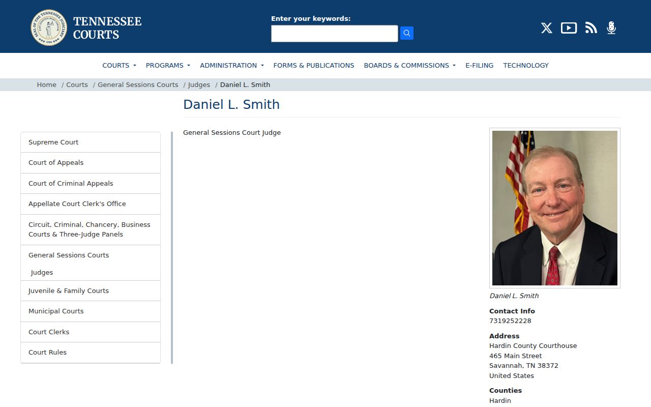 Hardin County criminal case General Sessions court contact