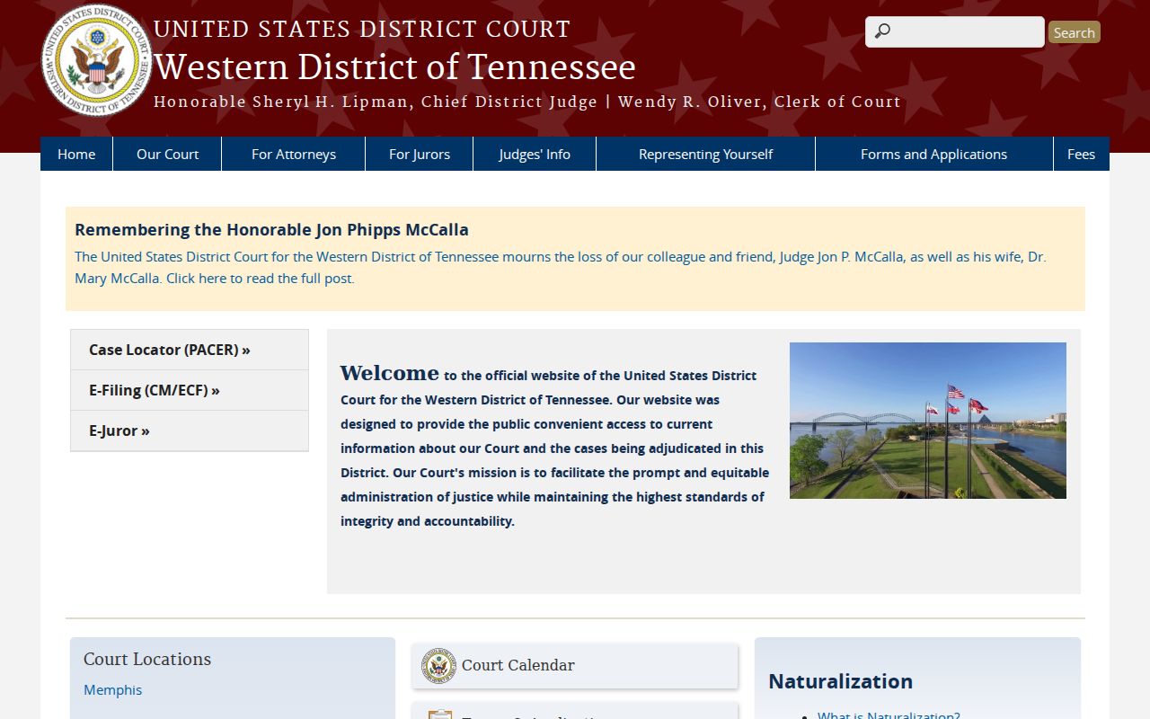 Western District federal court separate from Saltillo criminal history