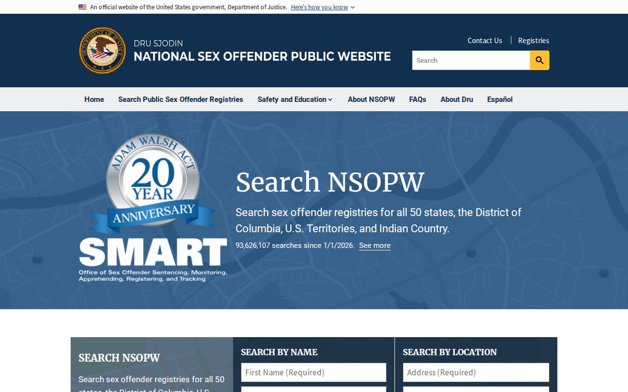 National registry layer for a Hardin County sex offender check